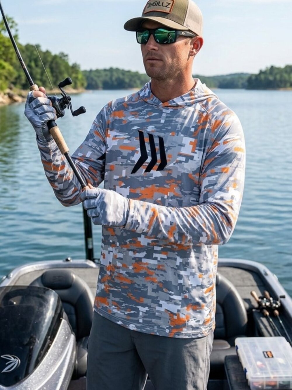 GILLZ Digi-Camo Men's UV Performance Fishing Hoodie - XXL